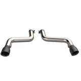 QTP 16-18 Chevrolet Camaro SS 6.2L 304SS Eliminator Muffler Delete Axle Back Exhaust w/4.5in Blk Tip - 700116B