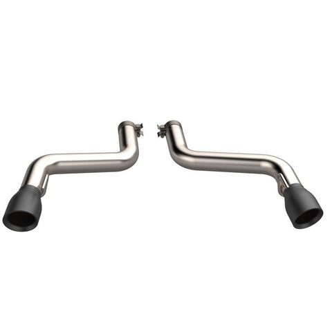 QTP 16-18 Chevrolet Camaro SS 6.2L 304SS Eliminator Muffler Delete Axle Back Exhaust w/4.5in Blk Tip - 700116B