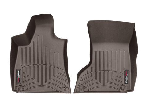 WeatherTech 2016+ Maserati Quattroporte Front FloorLiner - Cocoa (2 Grommet Style) - 478821