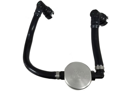 J&L 2018-2023 Ford Mustang GT Passenger Side Oil Separator 3.0 - Clear Anodized - 3024P-C