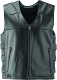 River Road Plains Leather Vest Black - Small - 094405
