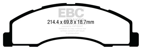 EBC 08-14 Ford Econoline E150 4.6L Orangestuff Front Brake Pads - ED93004