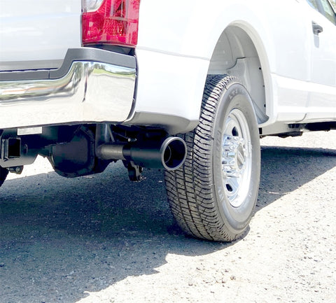 Gibson 20-21 Ford F250/F350 7.3L 3in Cat-Back Single Exhaust System Stainless - Black Elite - 619909B