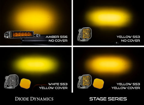 Diode Dynamics SS3 LED Pod Cover Round - Yellow - DD6268