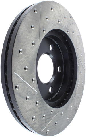 StopTech 03-09 Lincoln Town Car / 03-09 Mercury Grand Marquis Front Left Slotted & Drilled Rotor - 127.61072L