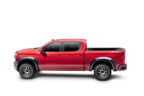 Bushwacker 19-23 Chevrolet Silverado 1500 (Excl. ZR2) Pocket Style Fender Flares 4pc - Smooth Black - 40992-02