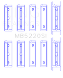 King Engine Bearings Subaru Ej20/Ej22/Ej25 (Incl. Turbo) (Size +1.0mm) Main Bearing Set - MB5220SI1.0
