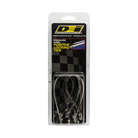 DEI Stainless Steel Positive Locking Tie 1/4in (7mm) x 9in - 8 per pack - 10208