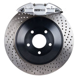 StopTech 95-02 Nissan Skyline Rear BBK w/ Silver ST-22 Calipers Drilled 355X32mm Rotors/Pads/SS Line - 83.645.0027.62