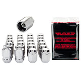 McGard 6 Lug Hex Install Kit w/Locks (Cone Seat Nut) M12X1.25 / 13/16 Hex / 1.28in. L - Chrome - 84654