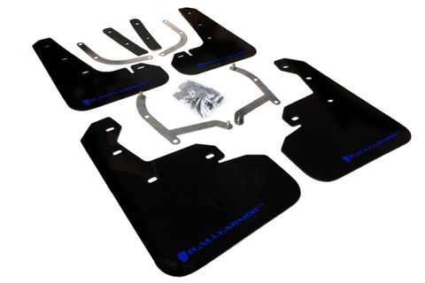 Rally Armor 17-23 Subaru Impreza 4D/5D Black UR Mud Flap w/Blue Logo - MF45-UR-BLK/BL