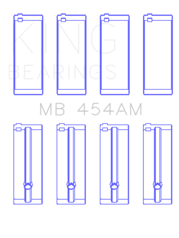 King Engine Bearings Suzuki G-10 (Size +0.75mm) Main Bearing Set - MB454AM0.75