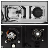 Spyder 07-13 Toyota Tundra V2 Light Bar DRL Projector Headlights - Chrome (PRO-YD-TTU07V2-LB-C) - 5084651