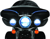 Kuryakyn LED Halo Trim Ring For 7inch Headlight 83-13 Touring Models Chrome - 7785