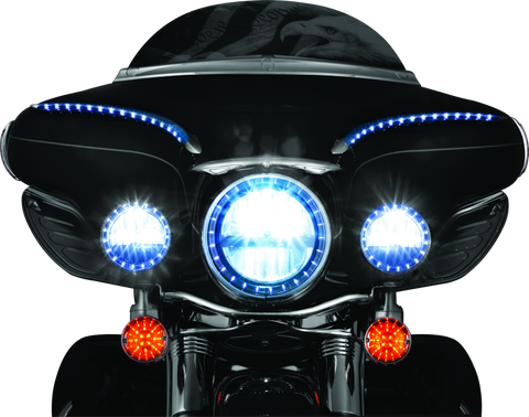 Kuryakyn LED Halo Trim Ring For 7inch Headlight 83-13 Touring Models Chrome - 7785
