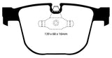 EBC 08-10 BMW M3 4.0 (E90) Yellowstuff Rear Brake Pads - DP41451R