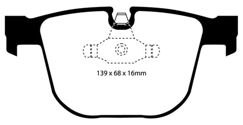 EBC 08-10 BMW M3 4.0 (E90) Yellowstuff Rear Brake Pads - DP41451R