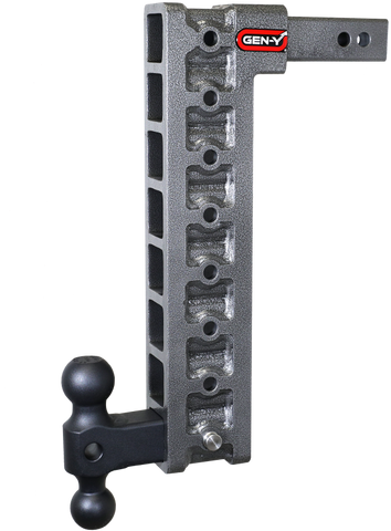 Gen-Y Mega Duty 2in Shank 17.5in Drop 10K Hitch w/GH-031 Dual-Ball w/GH-0100 Stabilizer Kit - GH-318