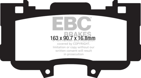 EBC 15+ Ford Mustang 2.3 Turbo Performance Pkg Redstuff Front Brake Pads - DP33042C