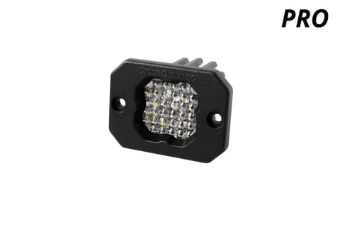 Diode Dynamics Stage Series C1 LED Pod Pro - White Flood Flush BBL Each - DD6477S