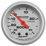 Autometer Ultra-Lite 52mm 30 PSI Mechanical Boost Gauge - 4303