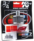 K&N Steel Base Chrome Top Crankcase Vent Filter 3/4in OD Vent / 2in OD / 1-1/2in H Stud Mount - 62-1120