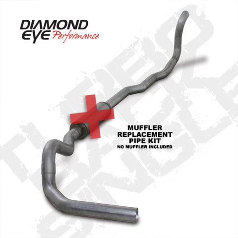 Diamond Eye KIT 4in TB MFLR RPLCMENT PIPE SGL AL: 89-93 DODGE CUMMINS 5.9L - K4211A-RP
