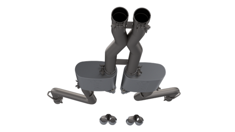 QTP 15-18 Dodge Challenger 6.2L/6.4L 304SS Screamer Cat-Back Exhaust w/3in Tips - 430115