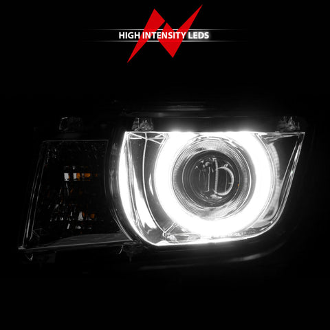 ANZO 2010-2013 Chevrolet Camaro Projector Headlights w/ Halo Chrome (CCFL) - 121311