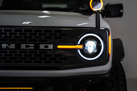 DV8 Offroad 2021-2025 Ford Bronco Black Headlights - HLCBR-01