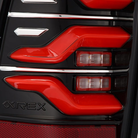 AlphaRex 05-15 Toyota Tacoma LUXX LED Taillights Blk/Red w/Activ Light/Seq Signal - 680070