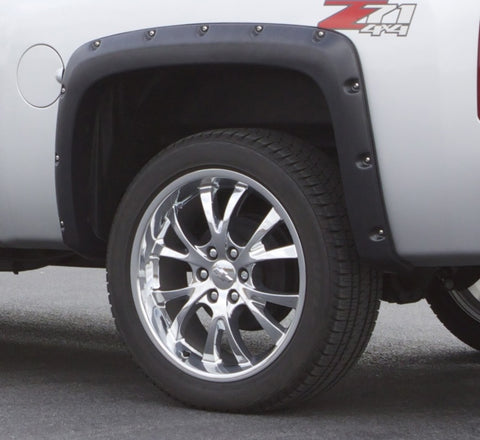 Lund 07-13 Chevy Silverado 1500 RX-Rivet Textured Elite Series Fender Flares - Black (2 Pc.) - RX106TB