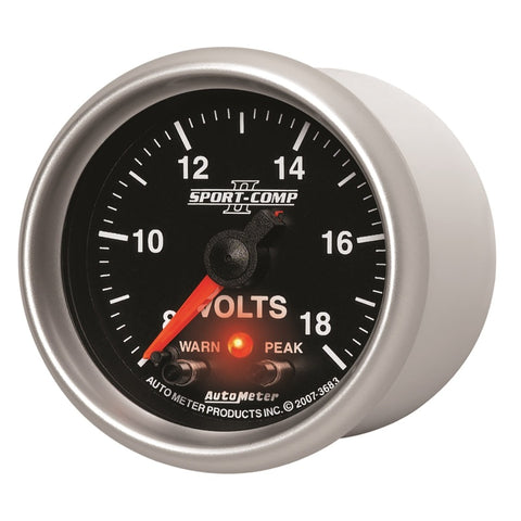 Autometer Sport-Comp II 2-1/16in Digital Voltmeter Gauge - 18V - 3683