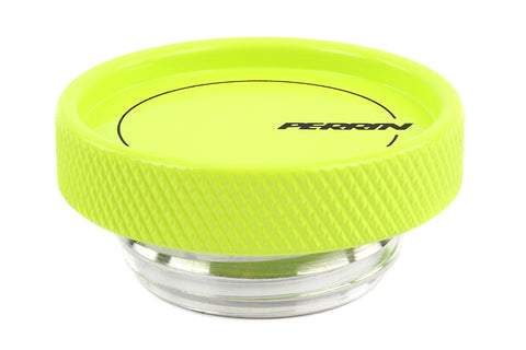 PERRIN 02-21 Subaru WRX / 2022 BRZ & GR86 / 04-21 STI / 00-18 Forester XT Oil Fill Cap - Neon Yellow - PSP-ENG-711NY