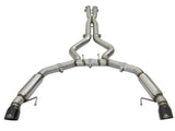 aFe MACHForce XP 3in 304 SS Sport Tone Cat-Back w/ Black Tips 15-17 Ford Mustang V6-3.7L/V8-5.0L - 49-33088-B