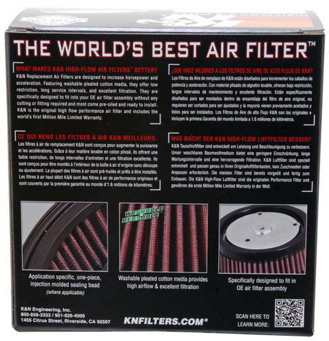 K&N Custom Air Filter - Round 4-5/8in ID x 6in OD x 2-3/4in H - E-3971