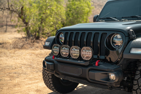 DV8 Offroad 2018-2025 Wrangler JL Push Bar for Mopar Rubicon Steel Bumper - LBJL-13