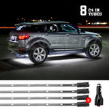 XK Glow Tube Single Color Underglow LED Accent Light Car/Truck Kit White - 8x24In - XK041002-W