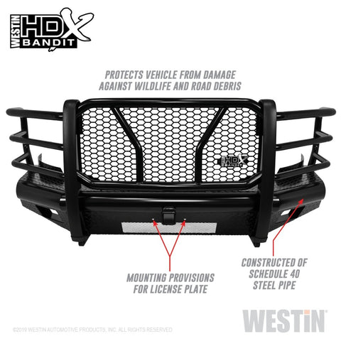 Westin 11-14 Chevrolet Silverado 2500/3500 HDX Bandit Front Bumper - Blk - 58-31145