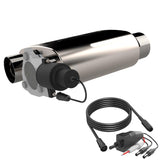 QTP 3in Weld-On 304SS Screamer Muffler Short Case w/Bolt-On QTEC Electric Cutout - 13302C
