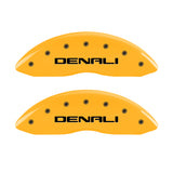 MGP 4 Caliper Covers Engraved Front & Rear Denali Yellow Finish Black Char 2003 GMC Safari - 34006SDNLYL
