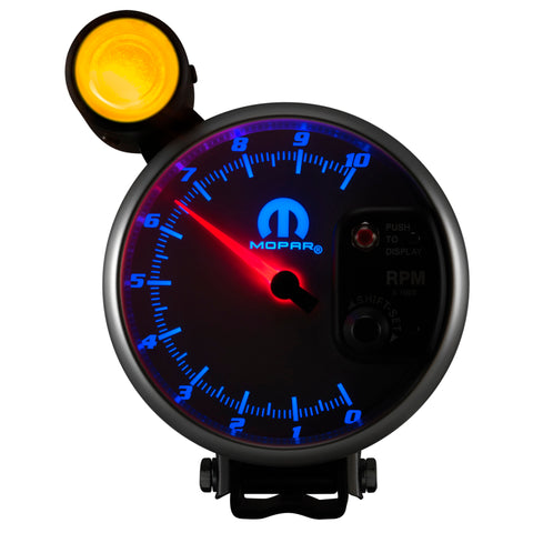 AutoMeter Gauge Tachometer 5in. 10K RPM Pedestal W/ Ext. Shift-Lite White Mopar - 880248