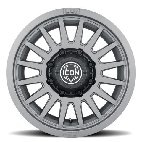ICON Recon SLX 18x9 8x6.5 BP 12mm Offset 5.5in BS 121.4mm Hub Bore Charcoal Wheel - 3618908055CH
