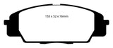 EBC 07-11 Acura CSX (Canada) 2.0 Type S Yellowstuff Front Brake Pads - DP41254R