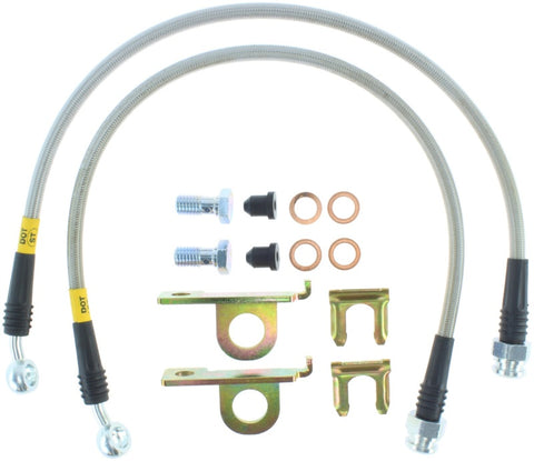 StopTech 04-08 Cadillac STS / 05-08 14-15 Chevrolet Corvette Stainless Steel Rear Brake Lines - 950.62503