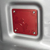 BuiltRight Industries 2020 Jeep Gladiator Bed Plug Plate Cover (Alum) - Red - 110016