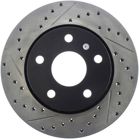 StopTech 07-13 Jeep Wrangler Drilled Right Front Rotor - 128.67068R