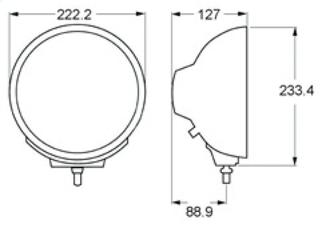 Hella Rallye 4000 Series Chrome Euro Beam 12V Halogen Lamp with Position Lamp - H12560041
