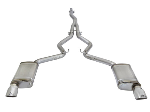 aFe MACHForce XP Exhausts Cat-Back SS-304 EXH w/ Polished Tips 15-16 Ford Mustang EcoBoost 2.3L (t) - 49-33084-P