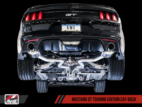 AWE Tuning S550 Mustang GT Cat-back Exhaust - Touring Edition (Chrome Silver Tips) - 3015-32084